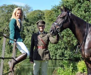 Michelle Kenny from Wexford and Capt. Brian Curran-Cournane, Army Equation School Dublin holding Couraguneen Royal Diamond. Both riders will be competing in September during the Johnson & Perrott Land Rover International Horse Trials 2012 at Ballindenisk, Co. Cork, which was announced today. At the event Brian will be competing Courguneen Royal Diamond in the Heineken CCI1*. Photo taken at the Castlemartyr Resort.