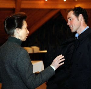 HRH The Princess Royal talks to Irish Eventer Joseph Murphy in Belfast.