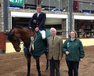EDWARD Butler and Rincoola Rua (ISH) with Harold McGahern and Horse Sport Ireland's Alison Corbally