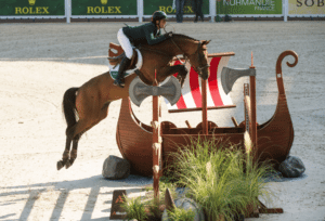 Darragh Kenny and Imothep in action at Caen today. Picture: Sportsfile