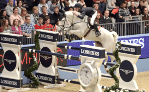 Bertram Allen and Molly Malone V competing in the World Cup class at Olympia. Picture: Helen Revington