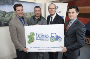 At the Launch of the Zurich Farming Independent Farmer of the Year Awards are (L-R): Darragh McCullough, Assistant Editor, The Farming Independent; Kevin Nolan, Farmer of the Year 2014; Simon Coveney TD Minister for Agriculture, Food, the Marine and Defence; Michael Doyle, Broker Manager – Commercial New Business & Special Risks, Zurich Insurance