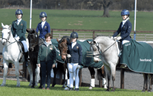 Team Manager Anne Marie Dunphy with the Irish pony dressage team at Addington