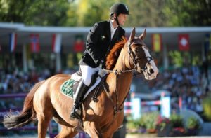 15 September 2011; Billy Twomey, from Monkstown, Co. Cork, and Tinks's Serenade while competing in the second days event at the FEI European Jumping Championships, Club de Campo Villa, Madrid, Spain. Picture credit: Ray McManus / SPORTSFILE *** NO REPRODUCTION FEE ***