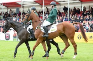 Aoife Clark and Michael Ryan, both in the top ten at the Mitsubishi Motors Badminton Horse Trials. Picture: Helen Revington