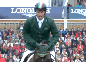 Cian O'Connor and Good Luck following their clear round at La Baule today
