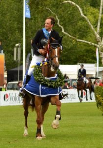 Trevor Breen (IR) & Loughnatousa WB (WNTR) - Hickstead Derby Winners 2015. Photo Credit: Celeste Wilkins