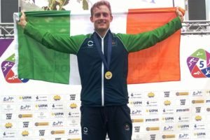 Arthur Lanigan-O'Keeffe at the medal ceremony today
