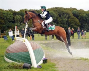 Zara Nelson and Millridge Buachaill Bui competing in the European Pony Championships, Vilhelmsborg, Denmark, 2016.