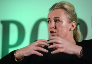 9 March 2017; Suzanne Campbell speaking during the Horse Sport Ireland International Marketing Symposium at The Hodson Bay Hotel in Athlone. Photo by Eóin Noonan/Sportsfile *** NO REPRODUCTION FEE ***
