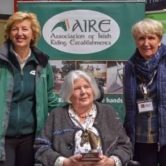 Grainne Sugars pictured with Linda Young from AIRE, and Jane Bloomer from Brennanstown Riding School