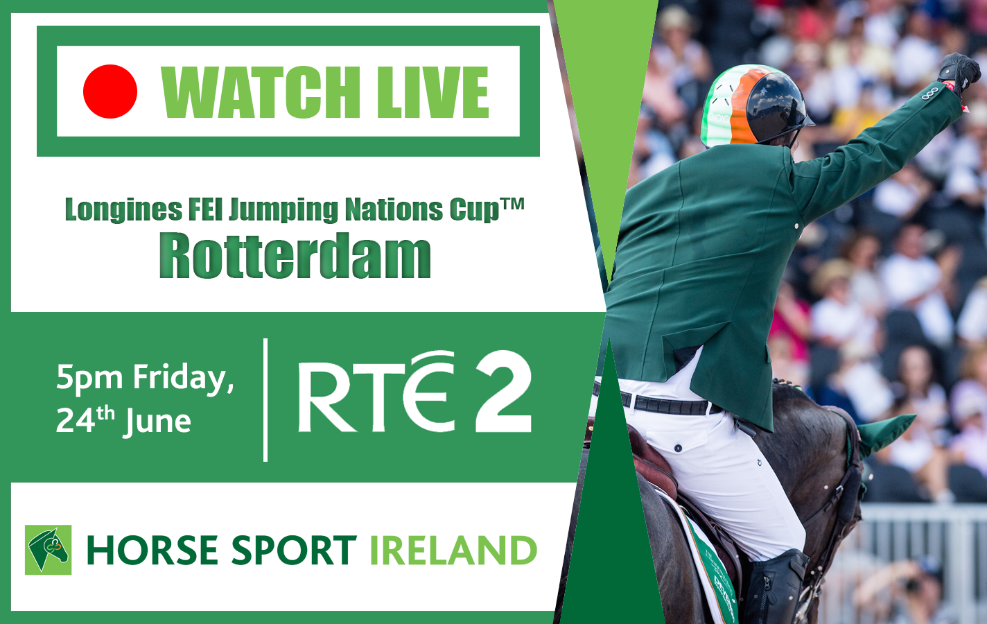 Irish team named for Longines FEI Nations Cup of The Netherlands – Live on RTE 2 & RTE Player